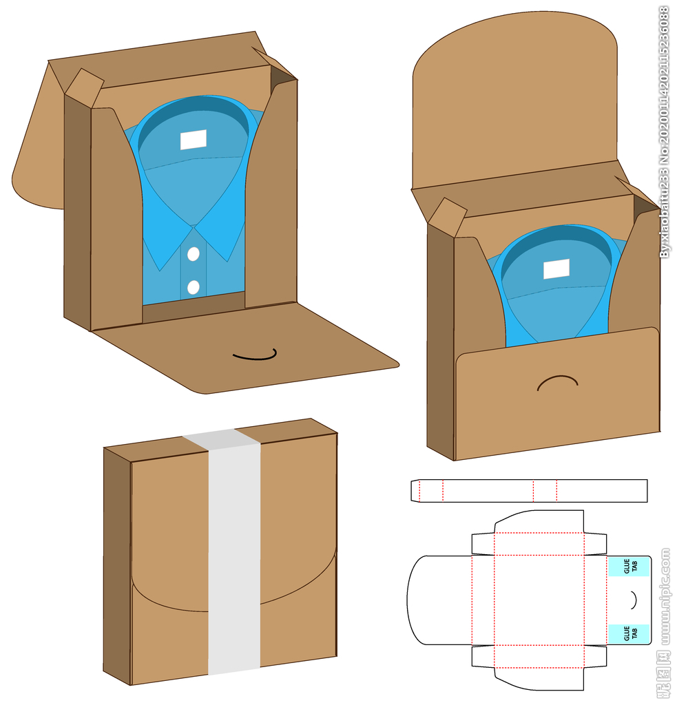 纸质包装盒刀模设计图图片